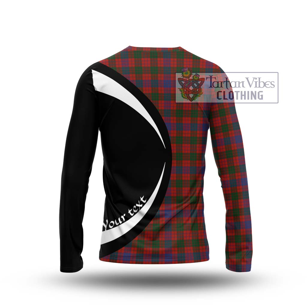 Tartan Vibes Clothing Ross Tartan Long Sleeve T-Shirt with Family Crest Circle Style