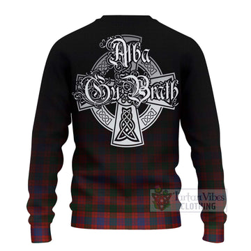 Ross Tartan Knitted Sweater Featuring Alba Gu Brath Family Crest Celtic Inspired