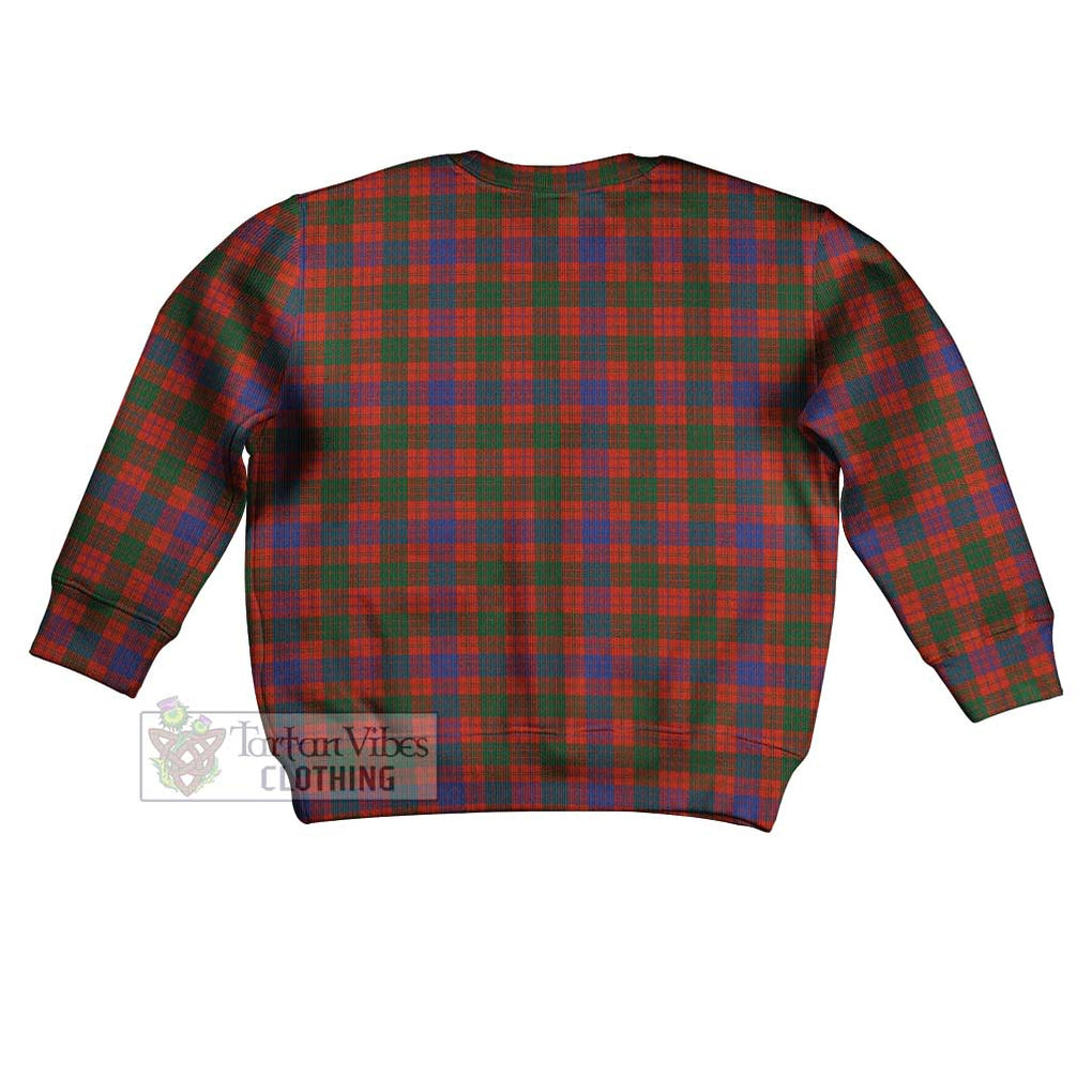 Tartan Vibes Clothing Ross Tartan Kid Ugly Sweater with Family Crest