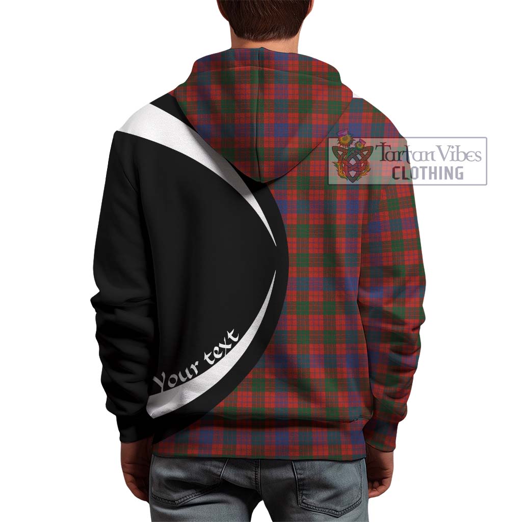 Ross Tartan Hoodie with Family Crest Circle Style - Tartan Vibes Clothing