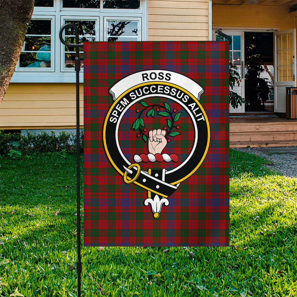 ross-tartan-flag-with-family-crest