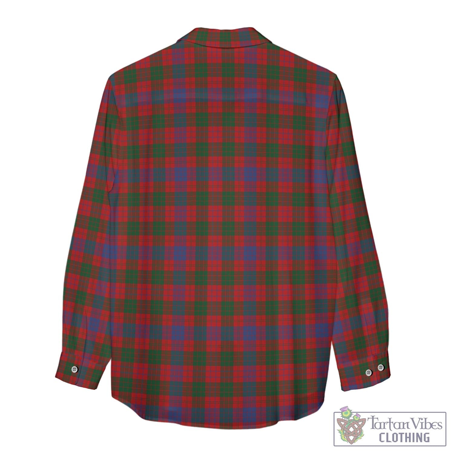 Tartan Vibes Clothing Ross Tartan Womens Casual Shirt with Family Crest