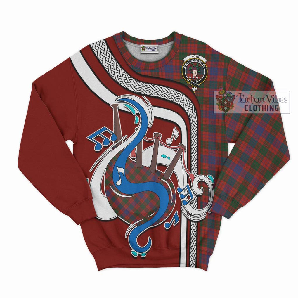 Tartan Vibes Clothing Ross Tartan Sweatshirt with Epic Bagpipe Style