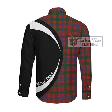 Ross Tartan Long Sleeve Button Up with Family Crest Circle Style