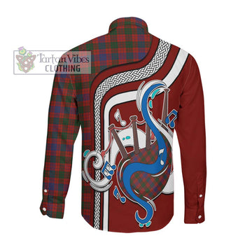 Ross Tartan Long Sleeve Button Shirt with Epic Bagpipe Style