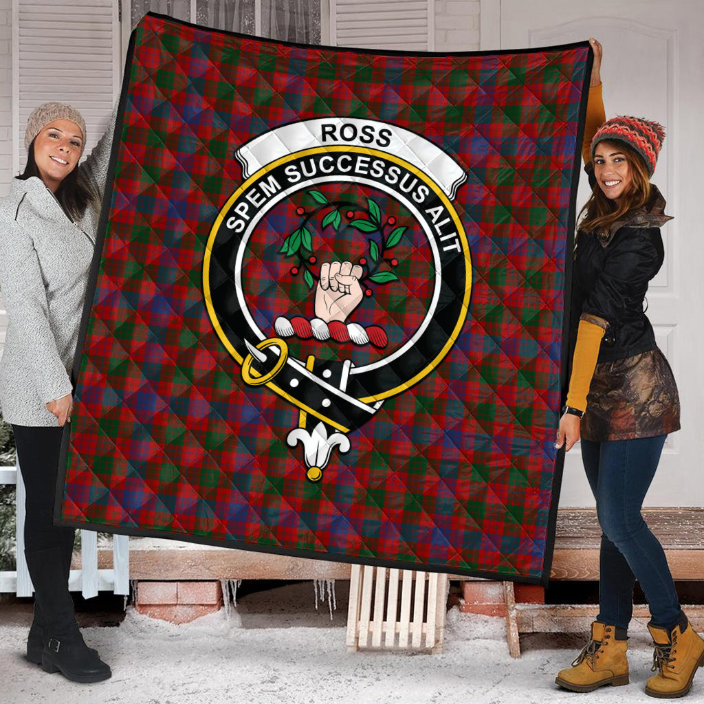 ross-tartan-quilt-with-family-crest