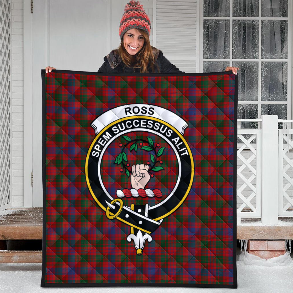 ross-tartan-quilt-with-family-crest