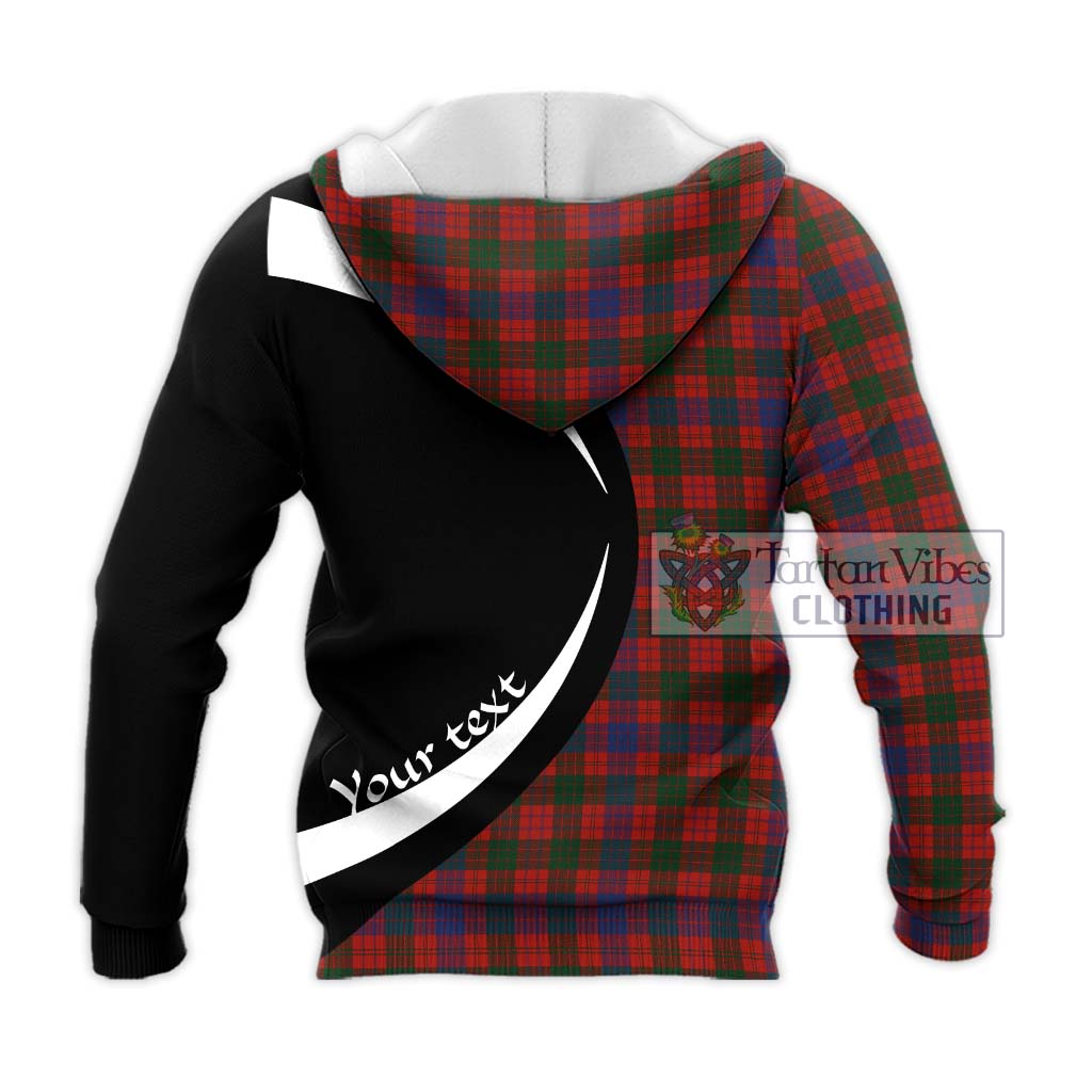 Ross Tartan Knitted Hoodie with Family Crest Circle Style - Tartan Vibes Clothing