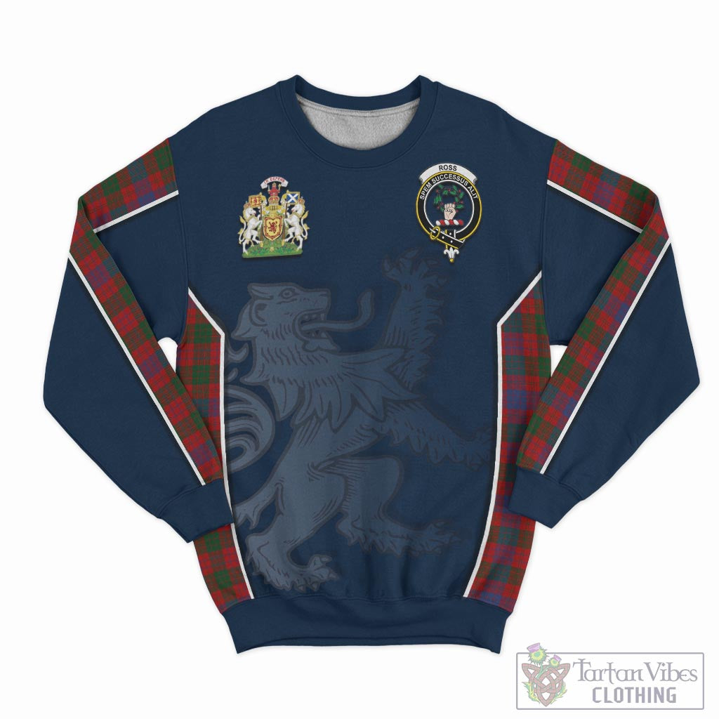 Tartan Vibes Clothing Ross Tartan Sweater with Family Crest and Lion Rampant Vibes Sport Style