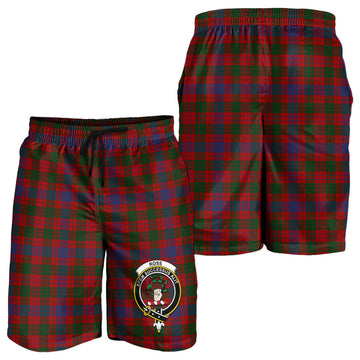 Ross Tartan Mens Shorts with Family Crest