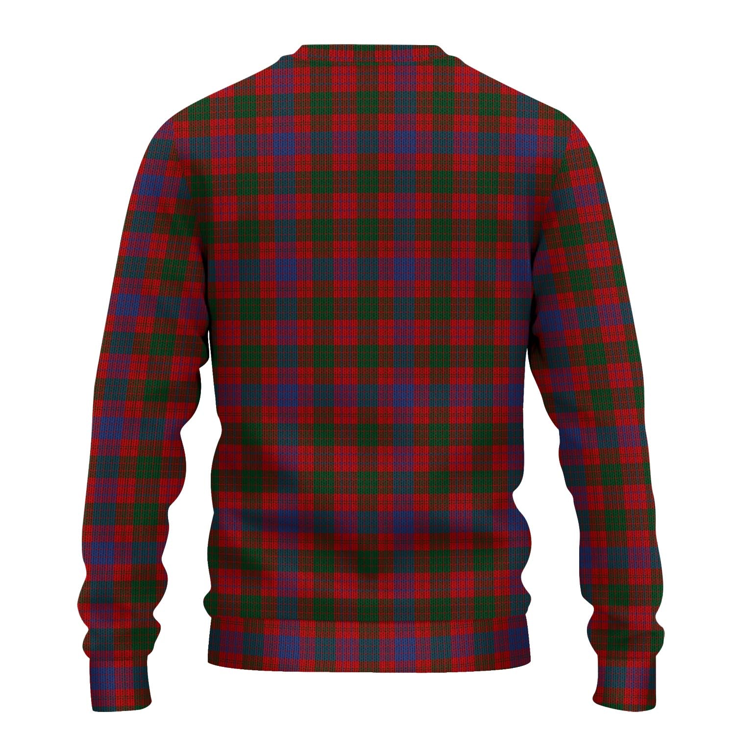 Ross Tartan Knitted Sweater with Family Crest - Tartanvibesclothing