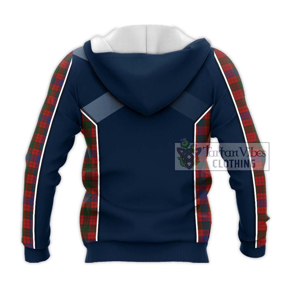 Ross Tartan Knitted Hoodie with Family Crest and Lion Rampant Vibes Sport Style - Tartan Vibes Clothing