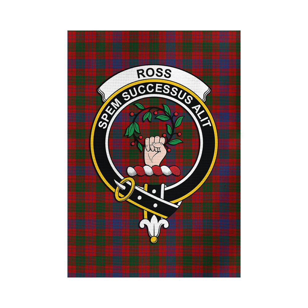 Ross Tartan Flag with Family Crest - Tartan Vibes Clothing