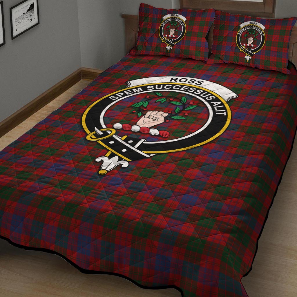 Ross Tartan Quilt Bed Set with Family Crest - Tartan Vibes Clothing