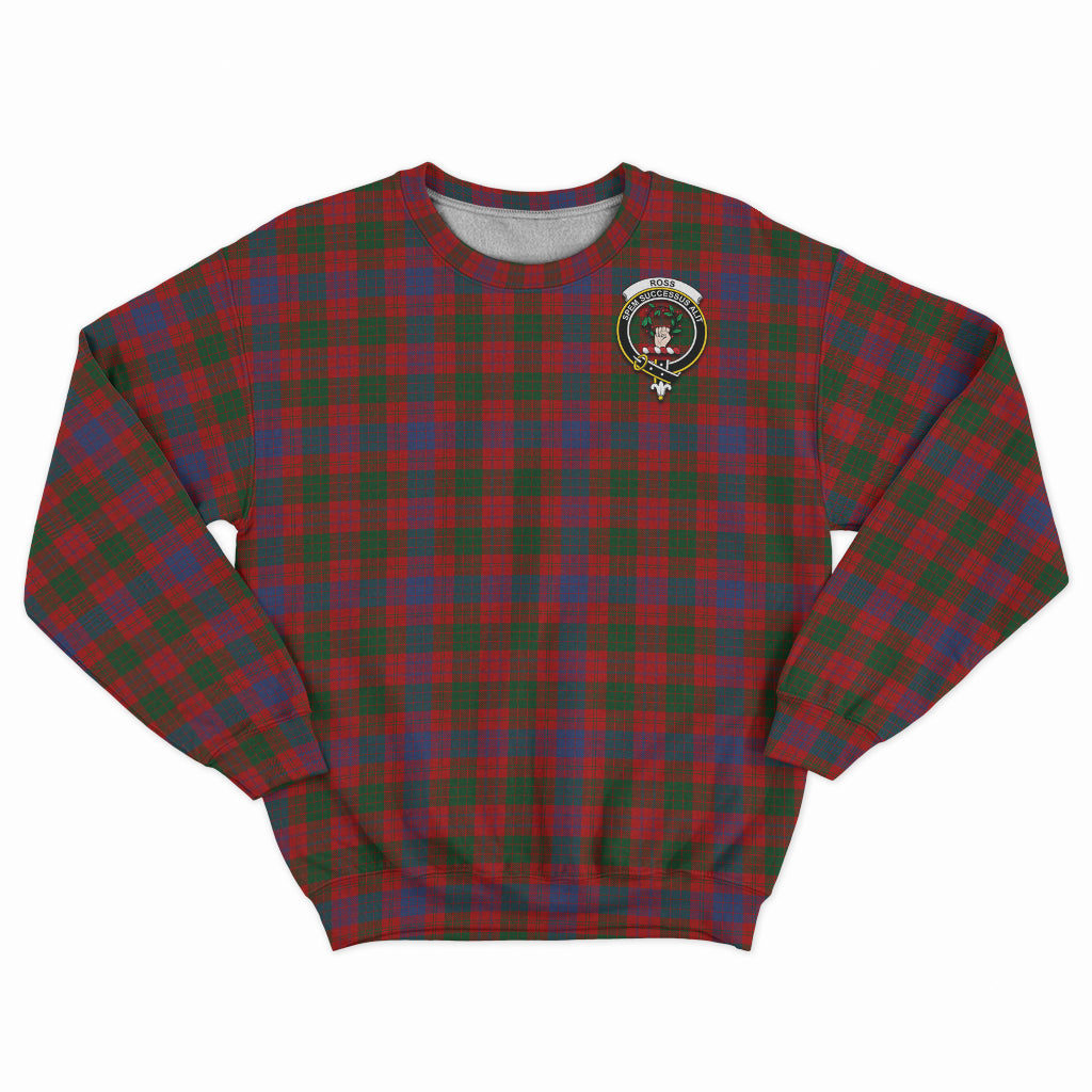 Ross Tartan Sweatshirt with Family Crest - Tartan Vibes Clothing