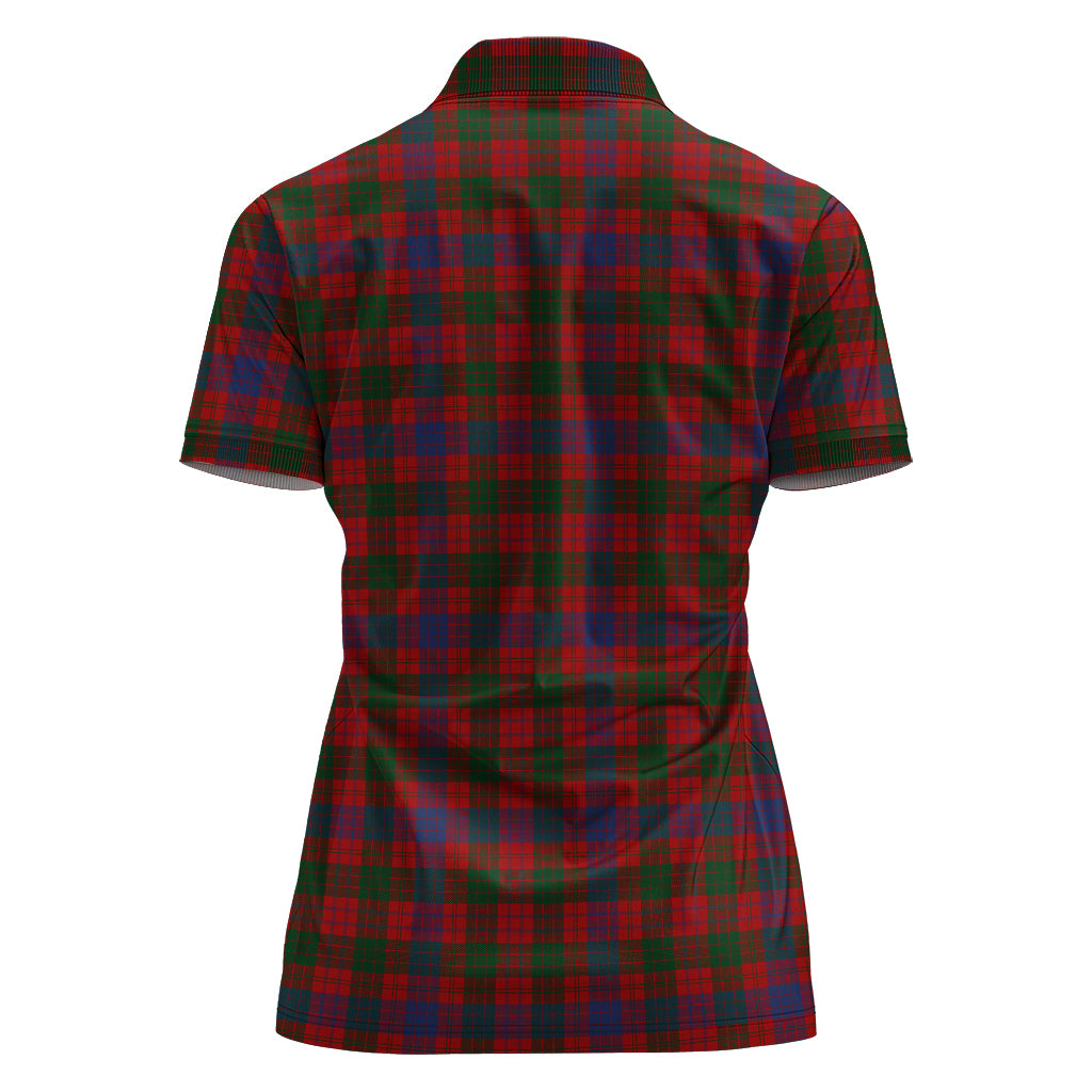 Ross Tartan Polo Shirt with Family Crest For Women - Tartan Vibes Clothing