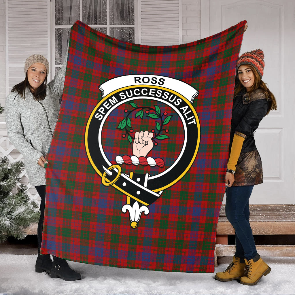 ross-tartab-blanket-with-family-crest