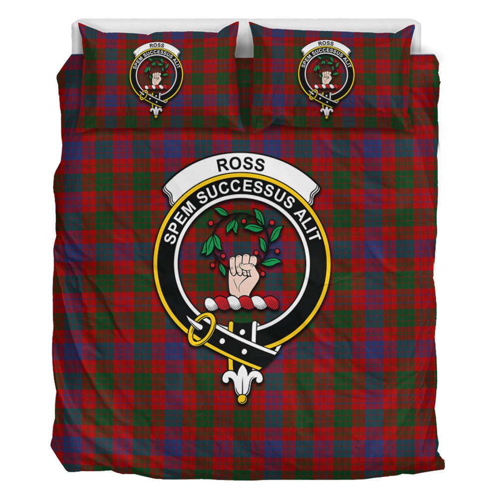 Ross Tartan Bedding Set with Family Crest - Tartan Vibes Clothing