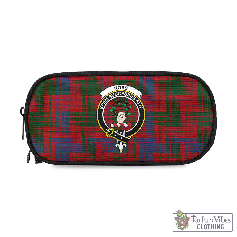 Tartan Vibes Clothing Ross Tartan Pen and Pencil Case with Family Crest