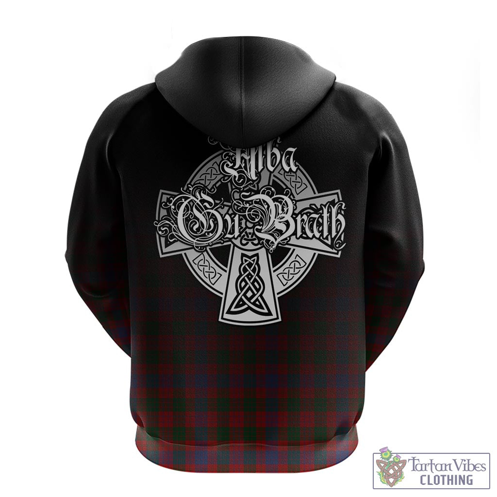 Tartan Vibes Clothing Ross Tartan Hoodie Featuring Alba Gu Brath Family Crest Celtic Inspired