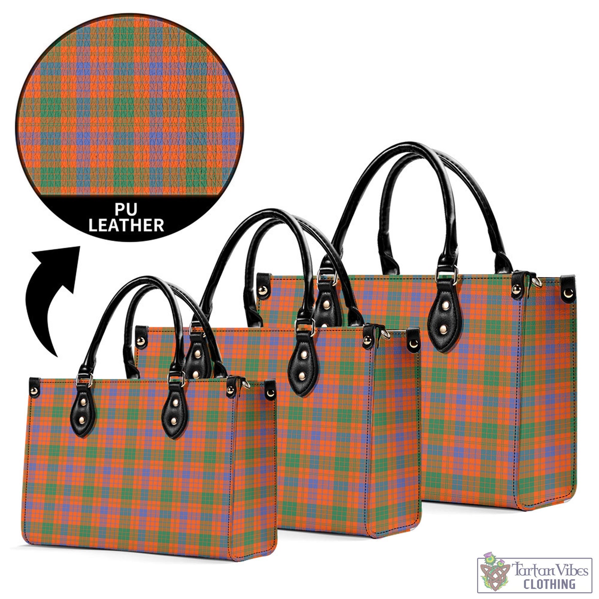 Tartan Vibes Clothing Ross Ancient Tartan Luxury Leather Handbags