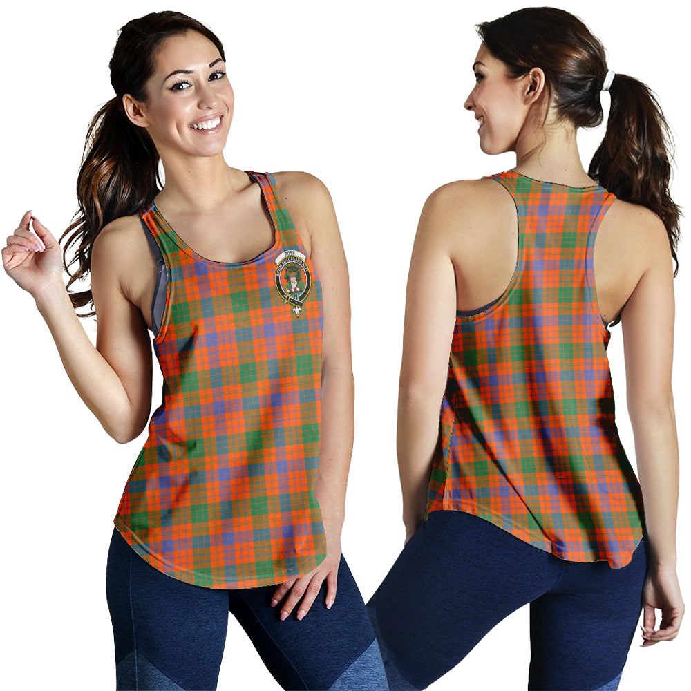 ross-ancient-tartan-women-racerback-tanks-with-family-crest