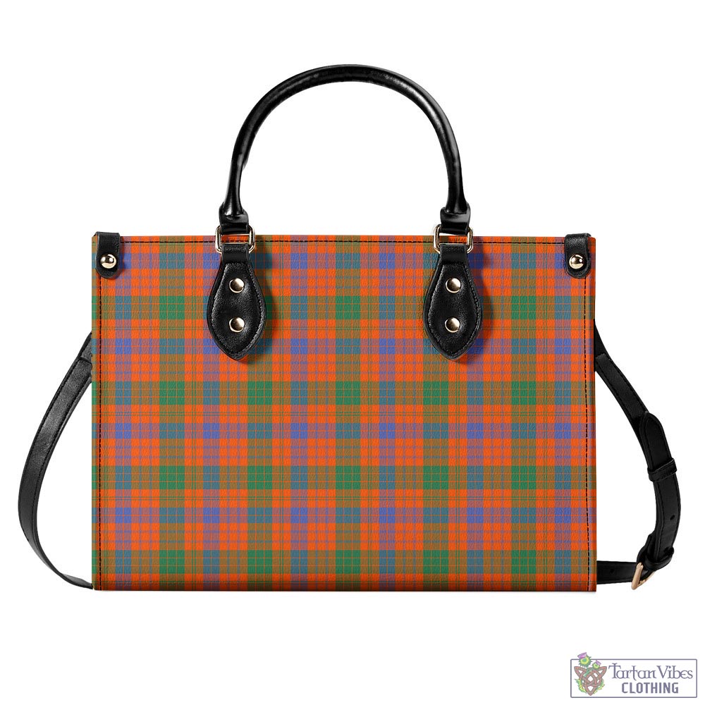 Tartan Vibes Clothing Ross Ancient Tartan Luxury Leather Handbags