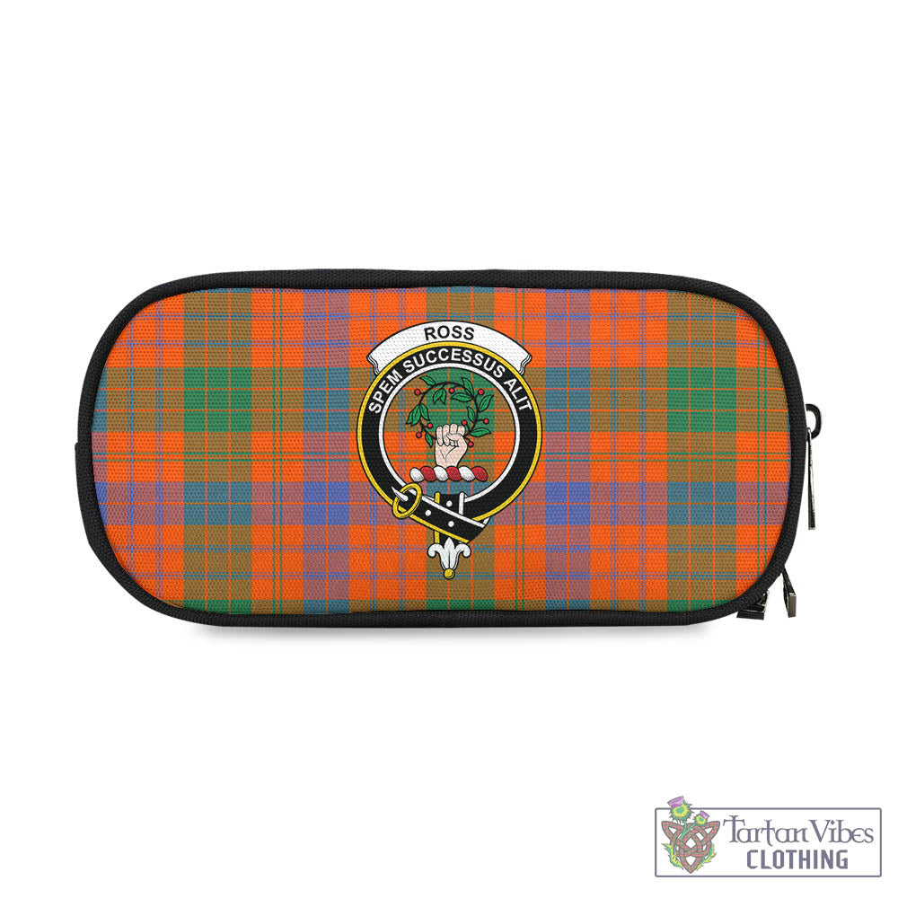 Tartan Vibes Clothing Ross Ancient Tartan Pen and Pencil Case with Family Crest