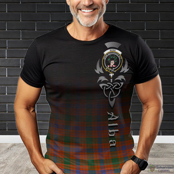 Ross Ancient Tartan T-Shirt Featuring Alba Gu Brath Family Crest Celtic Inspired