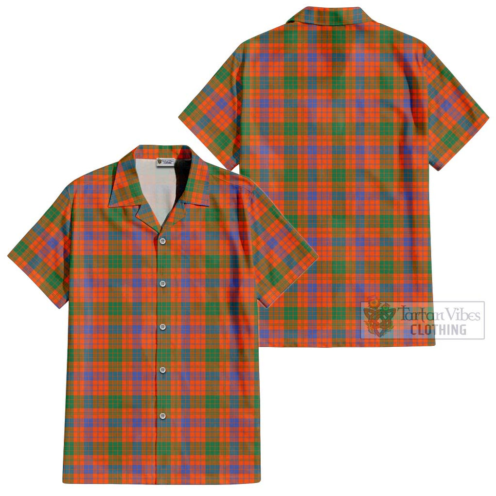 Ross Ancient Tartan Cotton Hawaiian Shirt Kid - Tartanvibesclothing Shop