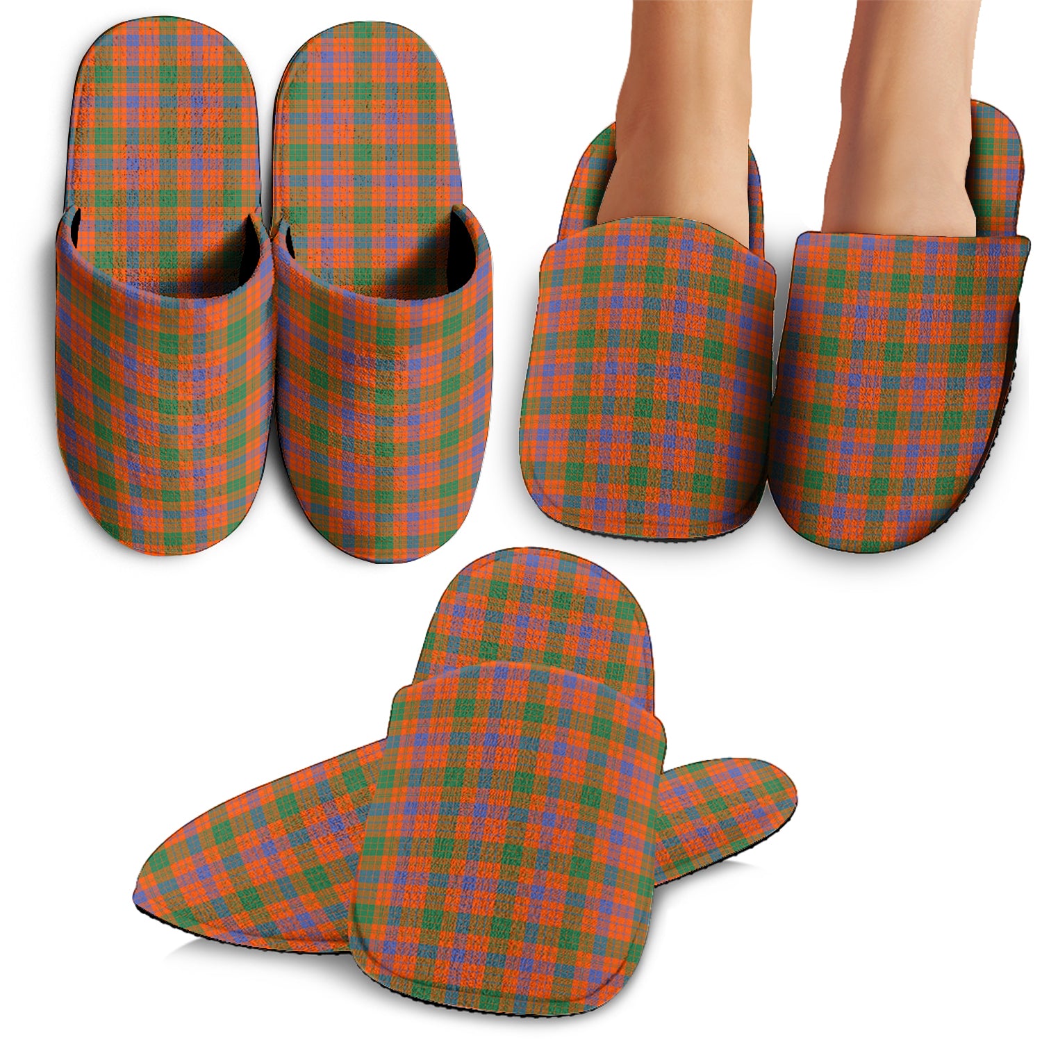 Ross Ancient Tartan Home Slippers - Tartanvibesclothing Shop