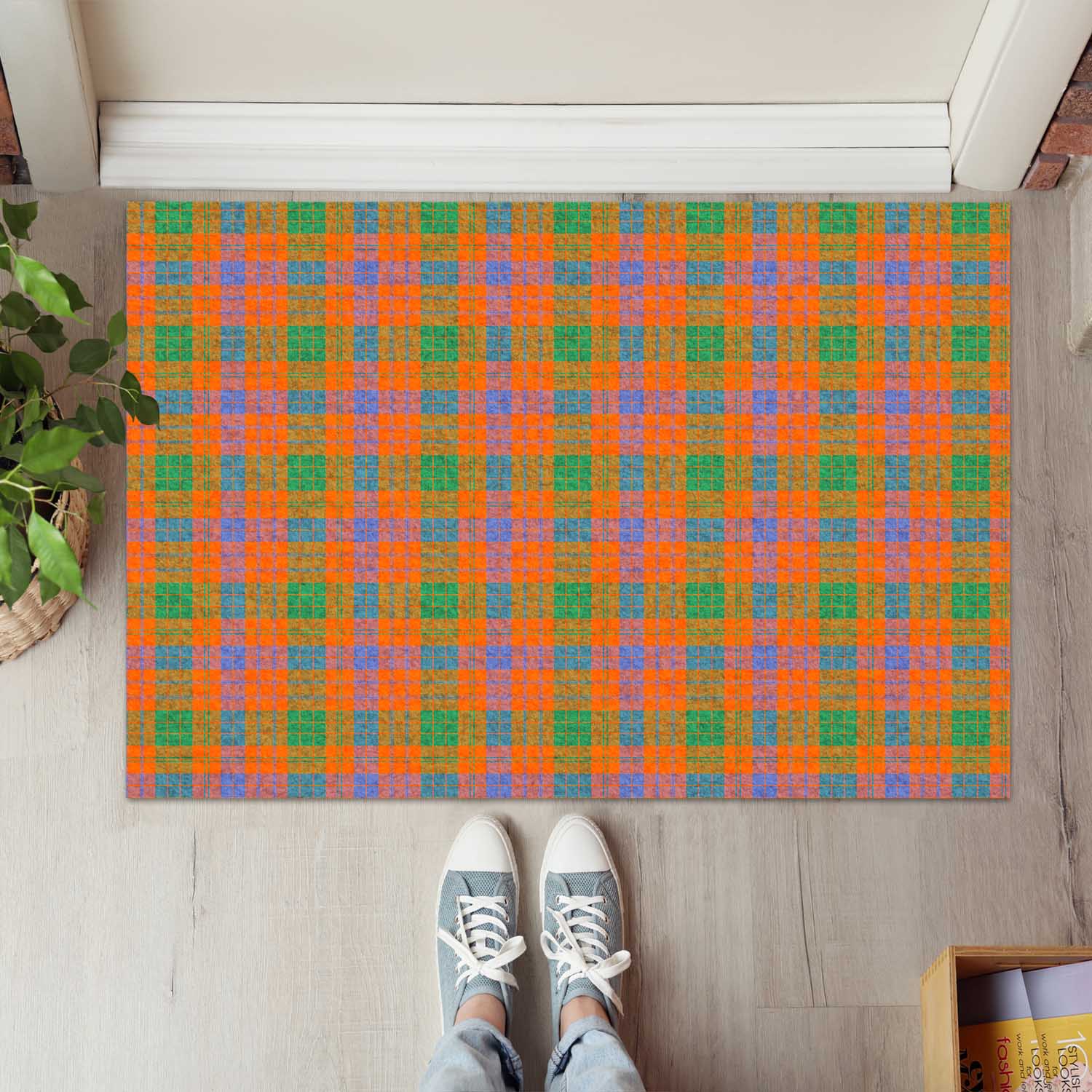 Ross Ancient Tartan Door Mat - Tartanvibesclothing Shop