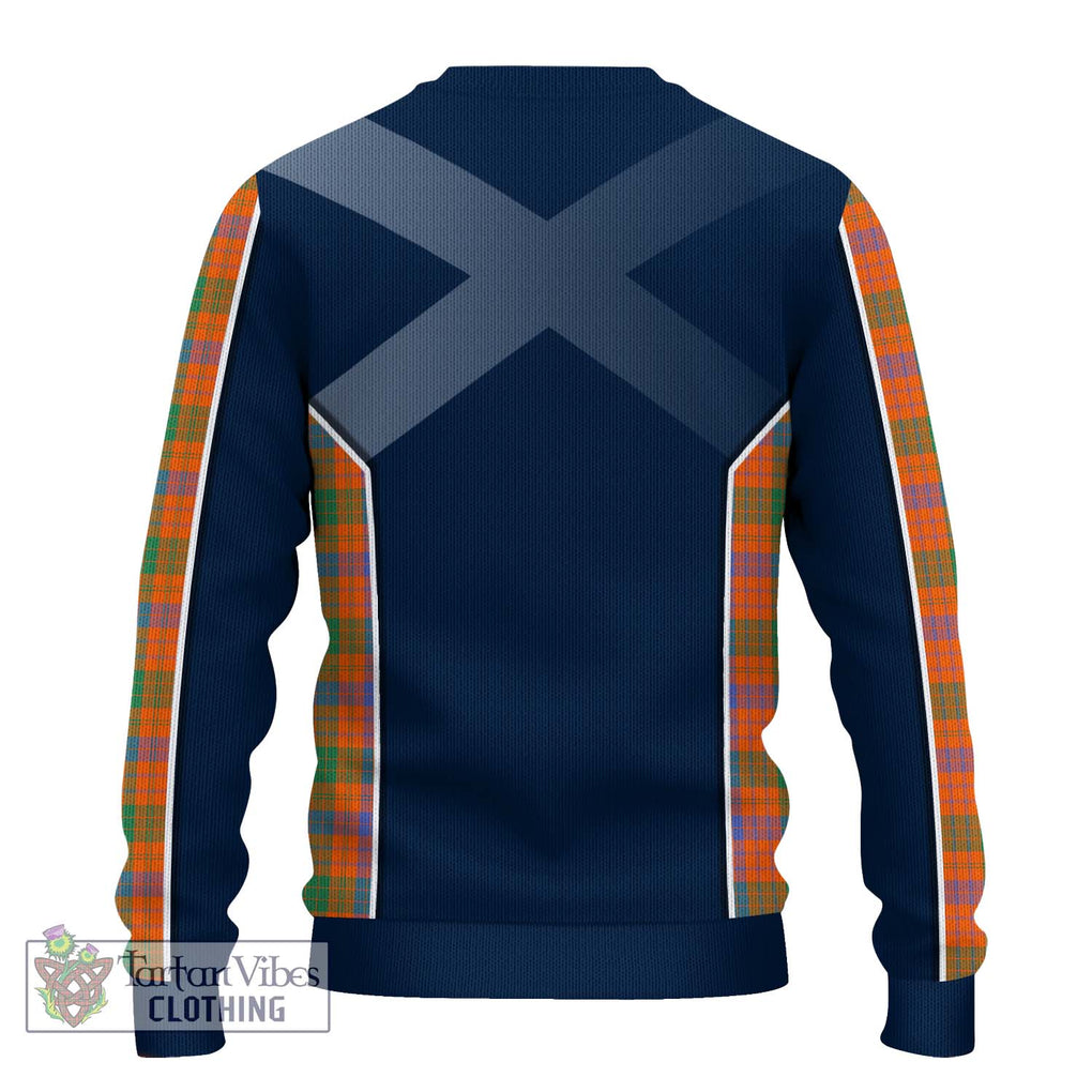 Ross Ancient Tartan Knitted Sweater with Family Crest and Lion Rampant Vibes Sport Style - Tartan Vibes Clothing