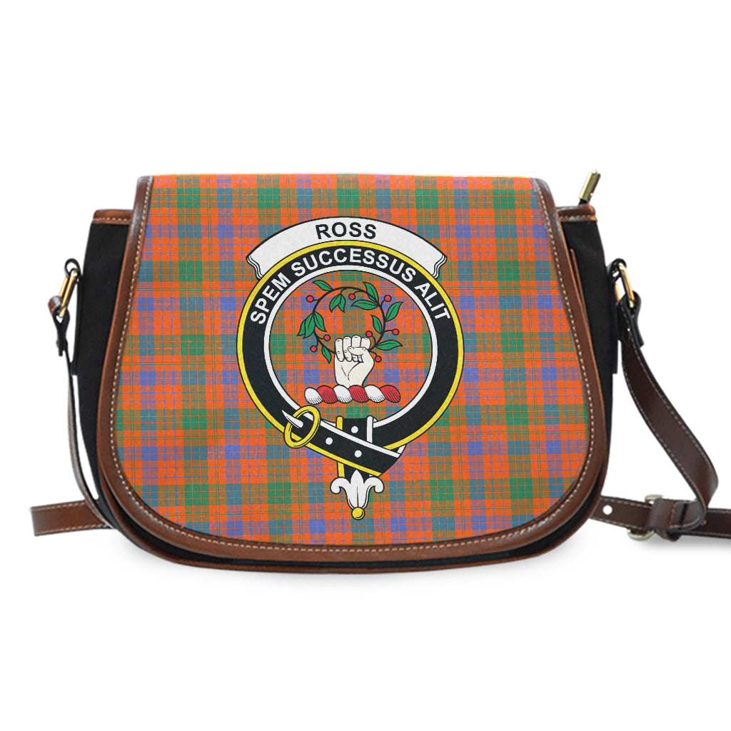 Ross Ancient Tartan Saddle Bag with Family Crest - Tartan Vibes Clothing