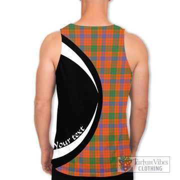 Ross Ancient Tartan Men's Tank Top with Family Crest Circle Style