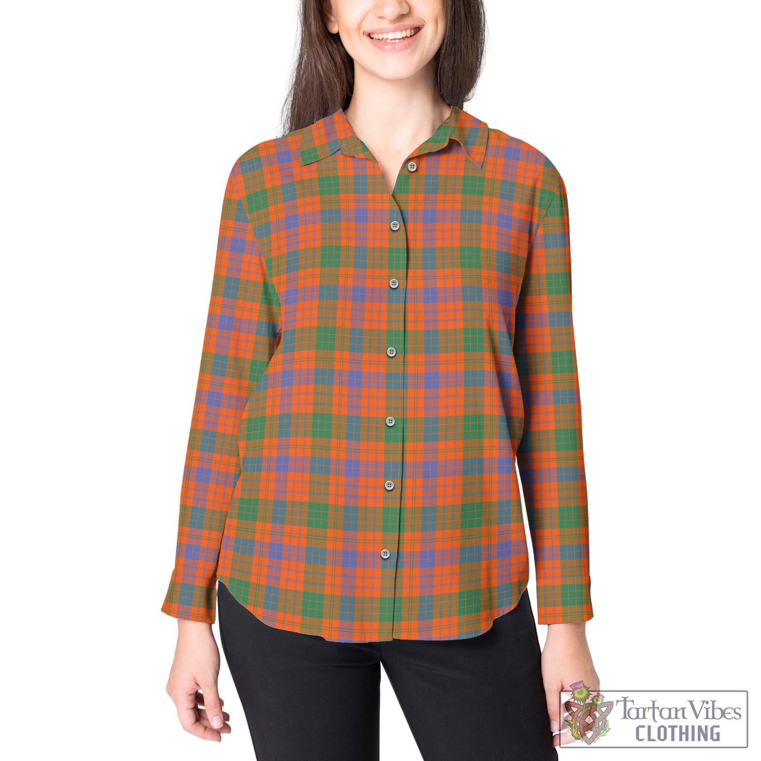 Ross Ancient Tartan Womens Casual Shirt