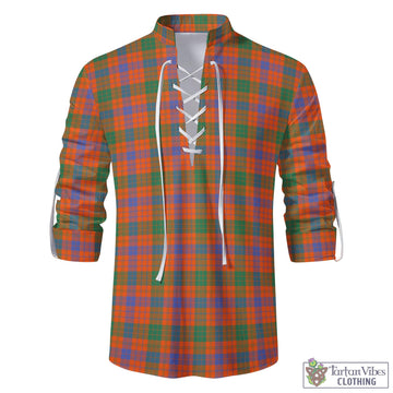 Ross Ancient Tartan Men's Scottish Traditional Jacobite Ghillie Kilt Shirt