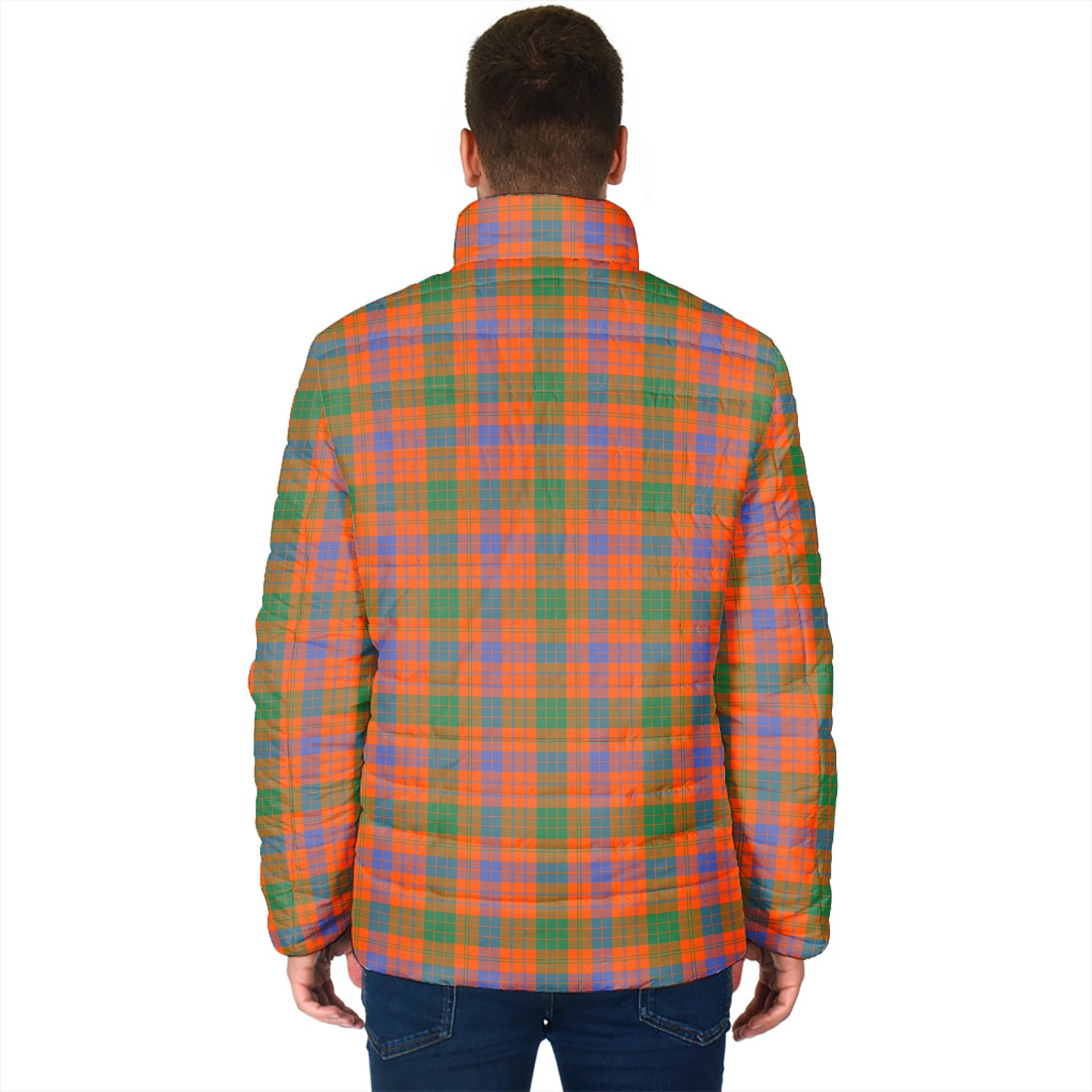 Ross Ancient Tartan Padded Jacket with Family Crest - Tartan Vibes Clothing