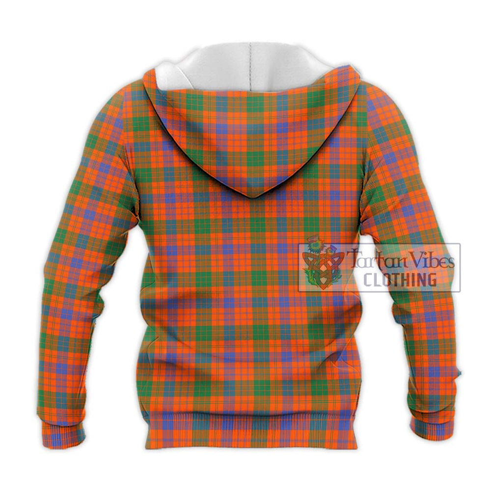 Ross Ancient Tartan Knitted Hoodie with Family Crest DNA In Me Style - Tartanvibesclothing Shop