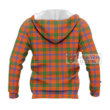 Ross Ancient Tartan Knitted Hoodie with Family Crest DNA In Me Style