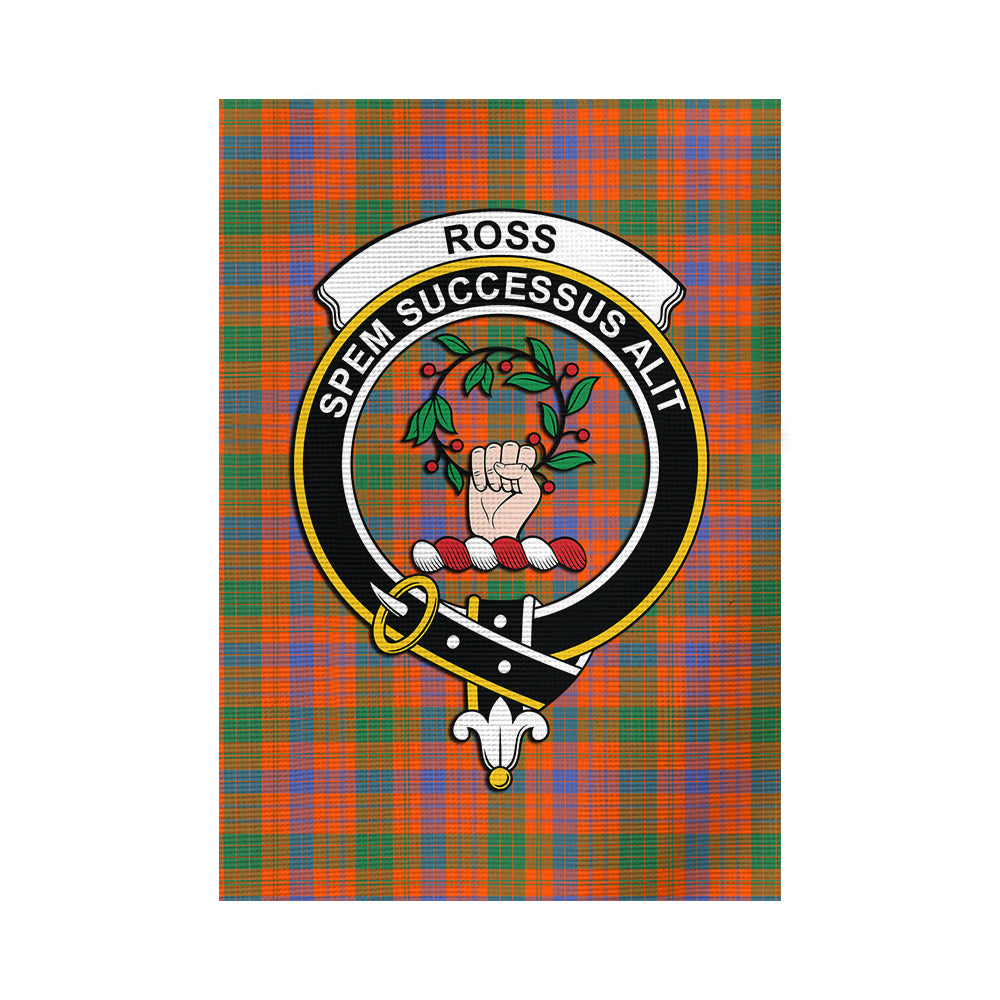 Ross Ancient Tartan Flag with Family Crest - Tartan Vibes Clothing