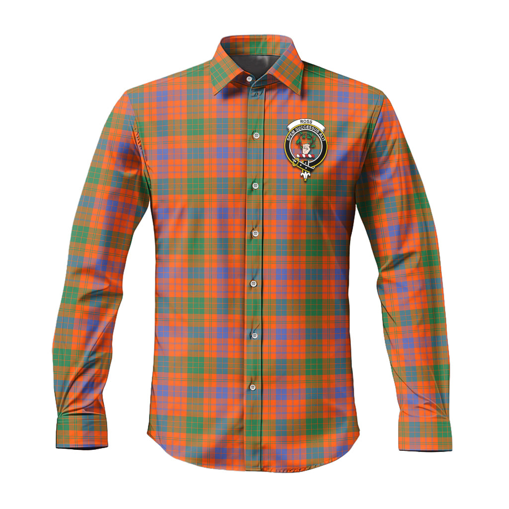 ross-ancient-tartan-long-sleeve-button-up-shirt-with-family-crest