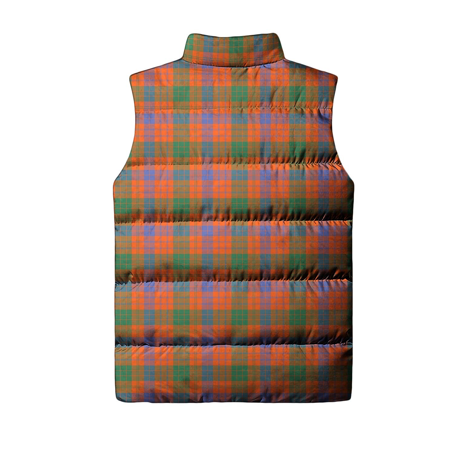 Ross Ancient Tartan Sleeveless Puffer Jacket with Family Crest - Tartanvibesclothing