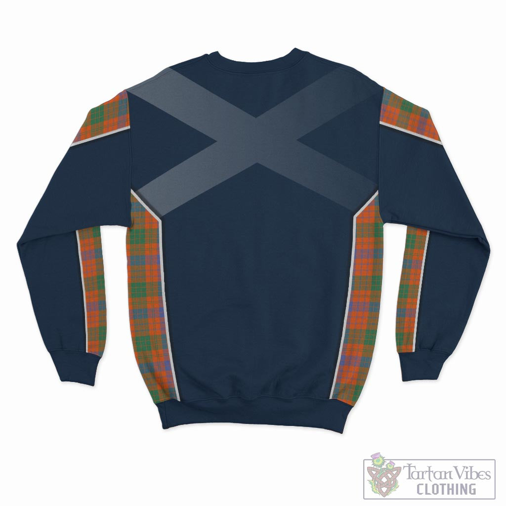 Tartan Vibes Clothing Ross Ancient Tartan Sweatshirt with Family Crest and Scottish Thistle Vibes Sport Style