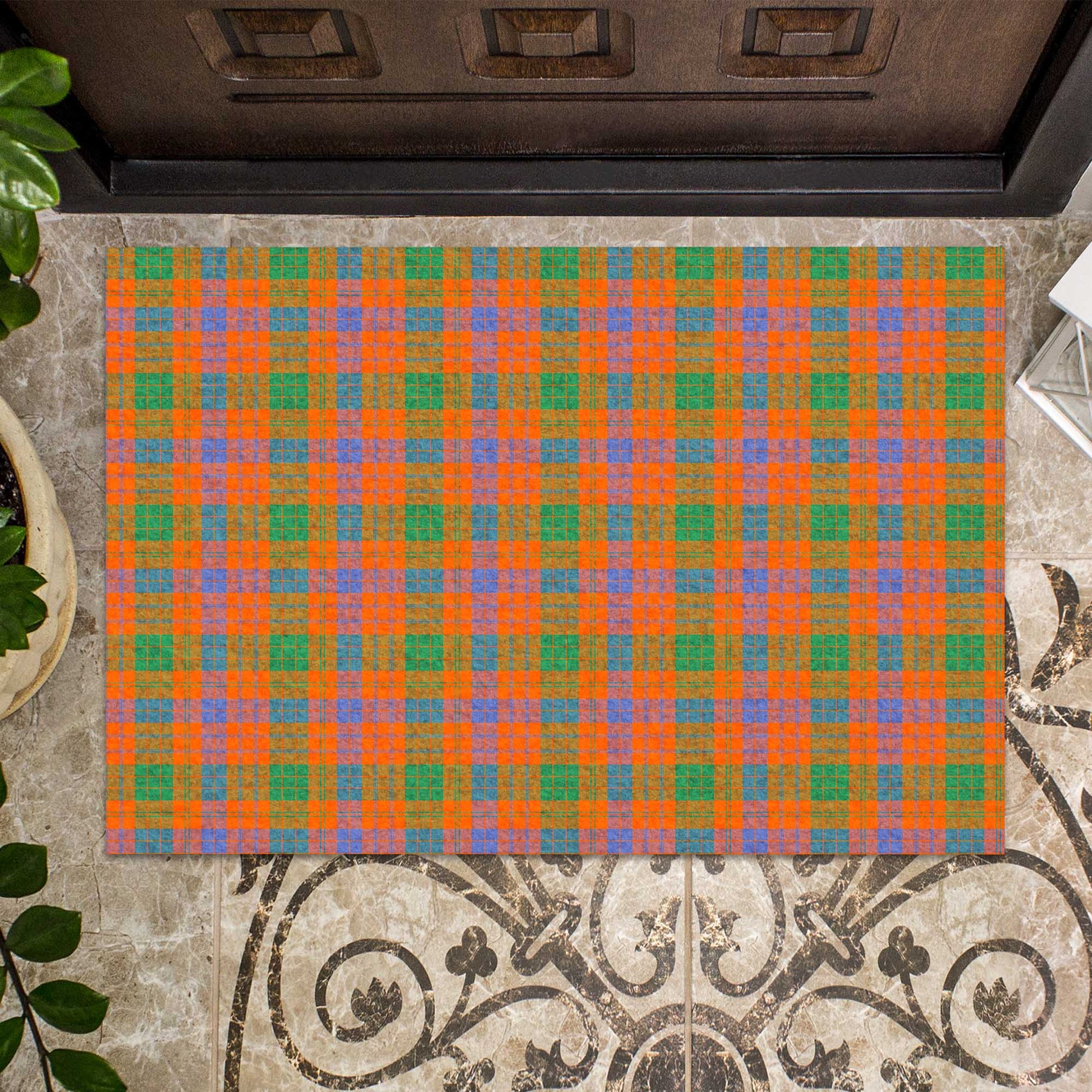 Ross Ancient Tartan Door Mat - Tartanvibesclothing Shop