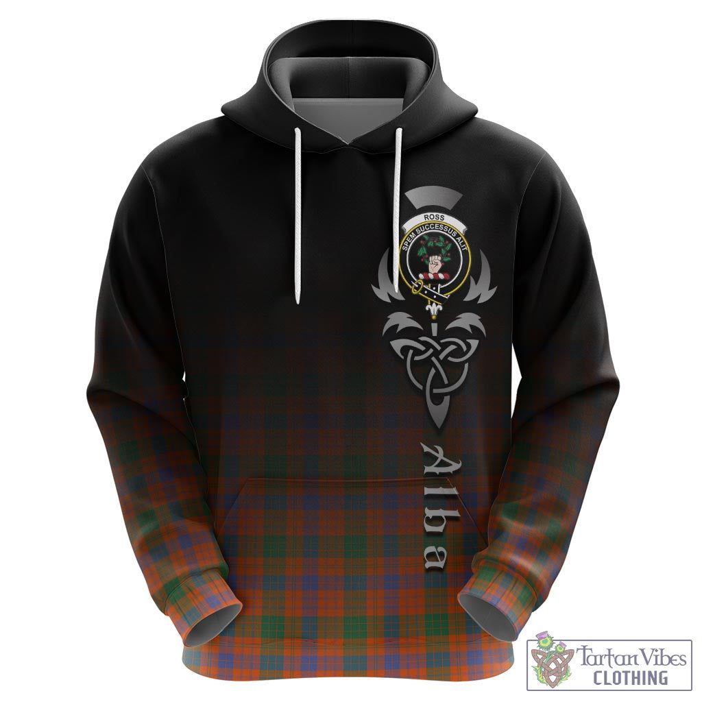 Tartan Vibes Clothing Ross Ancient Tartan Hoodie Featuring Alba Gu Brath Family Crest Celtic Inspired