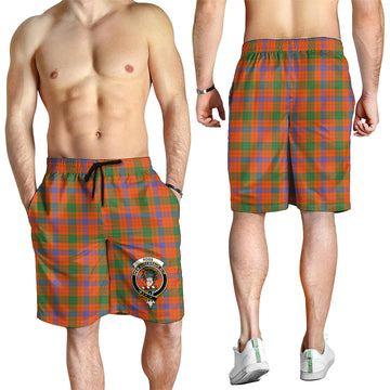 Ross Ancient Tartan Mens Shorts with Family Crest