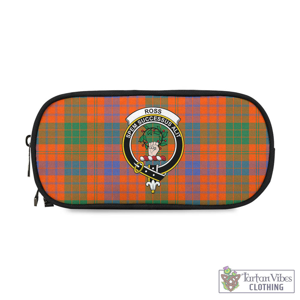 Tartan Vibes Clothing Ross Ancient Tartan Pen and Pencil Case with Family Crest