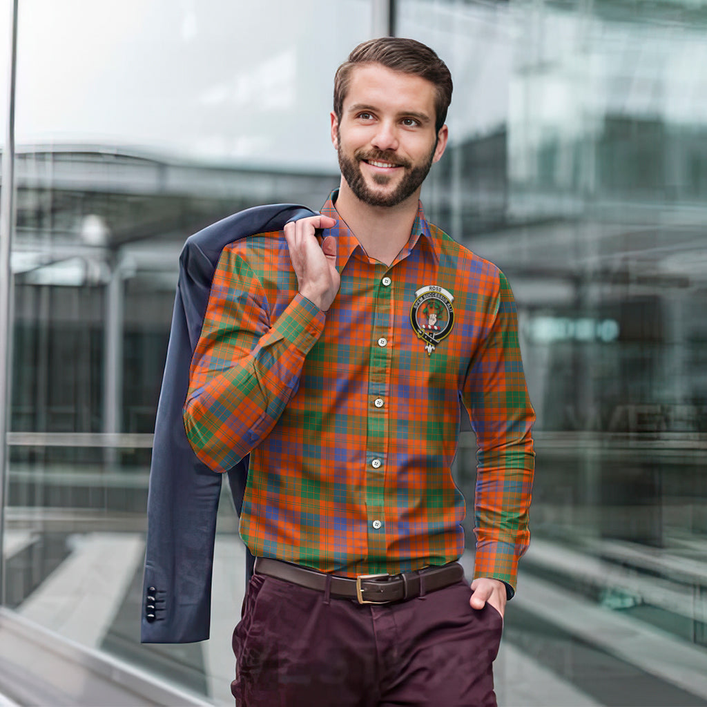 ross-ancient-tartan-long-sleeve-button-up-shirt-with-family-crest