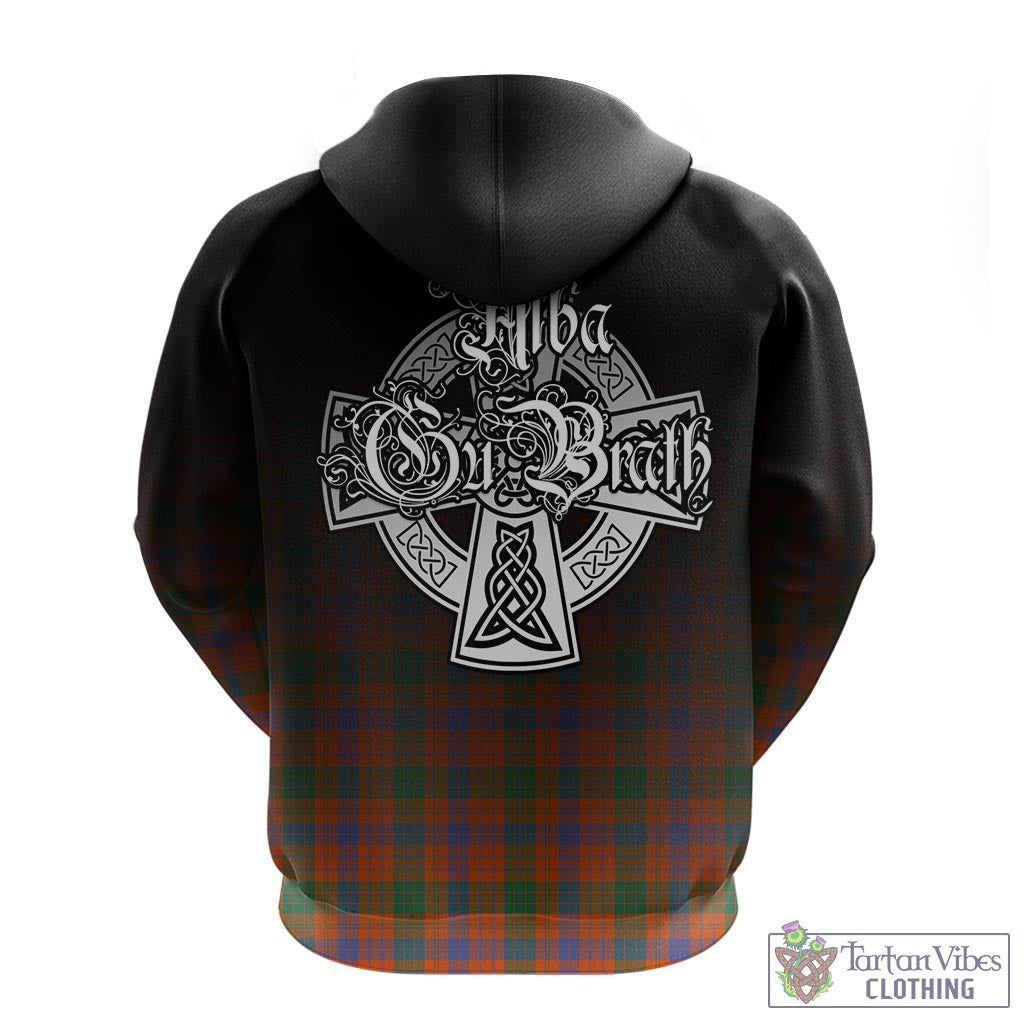 Tartan Vibes Clothing Ross Ancient Tartan Hoodie Featuring Alba Gu Brath Family Crest Celtic Inspired